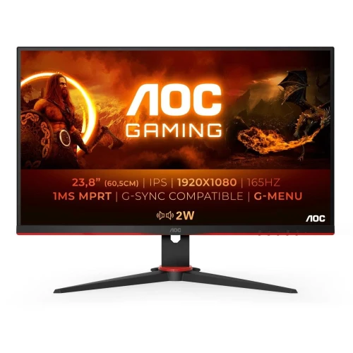 Monitor AOC 23.8" 24G2SPU/BK VGA 2xHDMI DP 4xUSB3.1 głośniki 2x2W - USZ OPAK