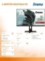 IIYAMA Monitor 31.5 cala GB3271QSU-B1 QHD,1ms,IPS,165Hz,HDMI,DP,400cd,FreeSync 328527