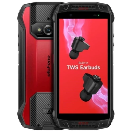 ULEFONE Smartfon Armor 15 4G 6/128GB IP69K Wbudowane Słuchawki czerwony