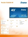 IIYAMA Monitor wielkoformatowy 43 cale T4362AS-B1 20pkt., 24/7, IPS, 500cd, ANDROID 8.0 329608