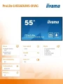 IIYAMA Monitor wielkoformatowy 55 cale LH5560UHS-B1AG matowy 24h/7 500(cd/m2) VA 3840 x 2160 UHD(4K) Android.11 Wifi CMS(iiSignage2) 330924