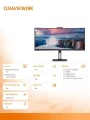 AOC Monitor CU34V5CW 34 cali 100Hz Curved VA HDMI DP USB-C 331272