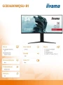 IIYAMA Monitor 34 cale GCB3480WQSU-B1 VA,UWQHD,180HZ,0.4ms,1500R(Curved),   2xHDMI,2xDP,2xUSB 3.2,2x3W,HDR400,HAS(110mm),VESA(100x100mm) 331601