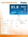 IIYAMA Monitor 21.5 cala ProLite XUB2292HSU-W6 IPS,100Hz,FreeSync,PIVOT,0.4ms,HDMI,  DP,4xUSB(3.2),2x2W,HAS(150mm), Biały 333073