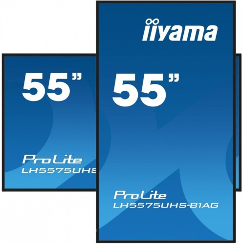 IIYAMA Monitor 54.6 cali ProLite LH5575UHS-B1AG 24/7,IPS,ANDROID.11,4K,500cd/m2,WiFi,3xHDMI,DP,Daisy/Chain,2xUSB,2x10W,RJ45,iiSignage2,FailOver,SDM,4G