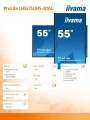 IIYAMA Monitor 54.6 cali ProLite LH5575UHS-B1AG 24/7,IPS,ANDROID.11,4K,500cd/m2,WiFi,3xHDMI,DP,Daisy/Chain,2xUSB,2x10W,RJ45,iiSignage2,FailOver,SDM,4G 333963