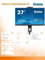 IIYAMA Monitor 27 cali XUB2790QSUH-B1 IPS,QHD,CAM,MIC,HDMI,DP,3xUSB(3.2),  100Hz,ADAPTIVE SYNC,FlickerFree,2x2W,WINDOWS HELLO 335034
