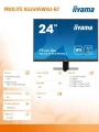 IIYAMA Monitor 24 cale XU2495WSU-B7 IPS,16:10,300cd,4ms,HDMI,DP,3xUSB(3.2),  1xUSB-c,2x2W,FlickerFree 335093