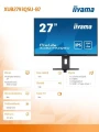 IIYAMA Monitor 27 cali XUB2793QSU-B7 IPS, QHD, HAS(150mm), 100Hz, 300cd 338988