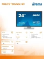 IIYAMA Monitor 24 cale T2452MSC-W1 10 PKT. POJ,IPS,HDMI,DP 339081