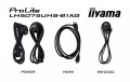 IIYAMA Monitor 50 cali LH5075UHS-B1AG,24/7,VA,ANDROID.11,4K,3xHDMI,DP,RJ45,  2xUSB,2x10W 341303