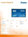 IIYAMA Monitor wielkoformatowy 55 cali T5562AS-B1 POJ.20PKT.24/7,VA,500cd,ANDROID8.0 342423