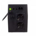 Digitus Zasilacz awaryjny UPS Line-Ineractive LCD, 800VA/480W, 1x12V/9Ah, AVR, 2xSCHUKO, USB, RJ11 342769