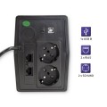Qoltec Zasilacz awaryjny UPS | Monolith | 1000VA | 600W | LCD | USB |   RJ45 343896