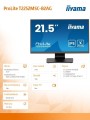 IIYAMA Monitor 22 cale T2252MSC-B2AG 10 PKT. POJ,IPS,HDMI,DP,2x1W,7H,2xUSB,  AG-(Anti Glare) 345354