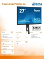 IIYAMA Monitor 27 cali XUB2797HSU-B2 IPS,FHD,HAS,300cd,(5y) 346427