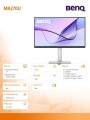 Benq Monitor 27 cali MA270U IPS 5ms/IPS/HDMI/60Hz/4K 349754
