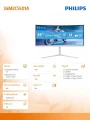 Philips Monitor 34 cale 34M2C5501A Curved VA 180Hz HDMIx2 DP HAS Ambiglow 351562