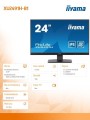IIYAMA Monitor 24 cale XU2491H-B1 IPS, HDMI, DP, 0,5ms, 300cd 351675