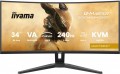 IIYAMA Monitor G-Master 34 cale GCB3486WQSCP-B1,VA,UWQHD,240HZ,0.4ms,1500R,HDR400,500cd,21:9,HDMI (2.1), USB-C dock 95W, RJ45, 2x5W, KVM,PiP 352416
