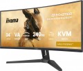 IIYAMA Monitor G-Master 34 cale GCB3486WQSCP-B1,VA,UWQHD,240HZ,0.4ms,1500R,HDR400,500cd,21:9,HDMI (2.1), USB-C dock 95W, RJ45, 2x5W, KVM,PiP 352417