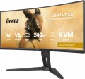 IIYAMA Monitor G-Master 34 cale GCB3486WQSCP-B1,VA,UWQHD,240HZ,0.4ms,1500R,HDR400,500cd,21:9,HDMI (2.1), USB-C dock 95W, RJ45, 2x5W, KVM,PiP 352421