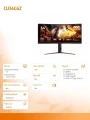 AOC Monitor CU34G4Z 34 cale 240Hz Curved VA HDMIx2 DP HAS 353153