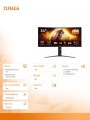 AOC Monitor CU34G4 34 cale 180Hz Curved VA HDMIx2 DP HAS 354551