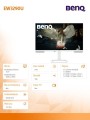 Benq Monitor 32 cale EW3290U 4K LED 5ms/IPS/60Hz/Biały 356210
