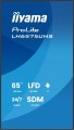 IIYAMA Monitor 65 cali LH6575UHS-B2AG,24/7,IPS,ANDROID.11,4K,  WiFi,         iiSignage2, FailOver, EShare, 24/7, full daisy chain 356287