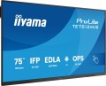 IIYAMA Monitor 75 cali TE7512MIS-B4AG  40pkt,IPS,4K,24/7,7H,                ANDROID 14, RK3576, 8/128GB, EDLA, Essential 356295