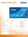 IIYAMA Monitor 75 cali TE7512MIS-B4AG  40pkt,IPS,4K,24/7,7H,                ANDROID 14, RK3576, 8/128GB, EDLA, Essential 356302