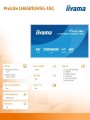 IIYAMA Monitor 65 cali LH6581UHSG-1AG 24/7,VA,ANDROID 14,4K, 2x10W, WiFi,    UCHWYT ŚCIENNY, 2xHDMI, USB-C, RJ45, IR, 2xUSB, WHITE 356582