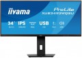 IIYAMA Monitor ProLite 34 cale XUB3493WQSU-B6 IPS,UWQHD,DP,2xHDMI,HAS,21:9,400cd,   120Hz,1000:1,1ms, USB HUBx4, 2x5W, 357565