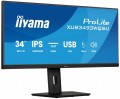 IIYAMA Monitor ProLite 34 cale XUB3493WQSU-B6 IPS,UWQHD,DP,2xHDMI,HAS,21:9,400cd,   120Hz,1000:1,1ms, USB HUBx4, 2x5W, 357574
