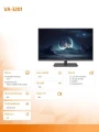 AG NEOVO Monitor 32 cale VA-3201 CZARNY 300cd/m2 1400:1 16/7 357852