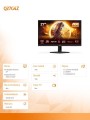 AOC Monitor Q27G4ZR 27 cali Fast IPS 240Hz HDMIx2 DP Pivot 358258