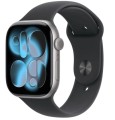 Apple Watch Series 11 GPS koperta 42 mm z aluminium w kolorze gwiezdnej szarości, pasek sportowy w kolorze czarnym - rozmiar S/M 359013