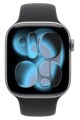 Apple Watch Series 11 GPS koperta 42 mm z aluminium w kolorze gwiezdnej szarości, pasek sportowy w kolorze czarnym - rozmiar S/M 359014