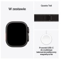 Apple Watch Ultra 3 GPS + Cellular koperta 49 mm z tytanu w kolorze czarnym, opaska Trail w kolorze czarnym/węgla drzewnego - rozmiar M/L 360082
