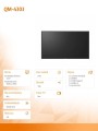 AG NEOVO Monitor wielkoformatowy 43 cale QM-4303 4K VA UHD 24/7 500NIT 360678