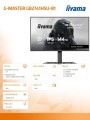 IIYAMA Monitor 27 cali GB2741HSU-B1 IPS,FHD,144Hz,1ms,2xUSB,350cd,HDMI,DP,  HAS (150) PIVOT 360833