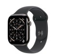 Apple Watch Series 11 GPS + Cellular, koperta 42 mm z tytanu w kolorze łupku, pasek sportowy w kolorze czarnym - rozmiar M/L 361432