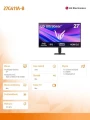 LG Electronics Monitor 27G411A-B 27 cali FHD UltraGear 361575