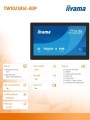 IIYAMA Monitor dotykowy 10 cali TW1023ASC-B3P 10P.DOT.IPS,ANDROID,WIFI, 4xUSB, RJ45, MIC, 24/7, iiSignage 361586