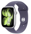 Apple Watch Series 11 GPS+Cellular koperta 42 mm z aluminium w kolorze srebrnym, pasek sportowy w kolorze mlecznego fioletu - rozmiar M/L 361841