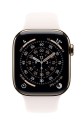 Apple Watch Series 11 GPS + Cellular koperta 42 mm z tytanu w kolorze złotym, pasek sportowy w kolorze łagodnego różu - rozmiar S/M 361848