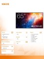 Optoma Monitor wielkoformatowy 65 cali N3651K matowy 24h/7,450cd/m2,USB-C,4K UHD (3840 x 2160),Android 11,Wifi+BT,OMS   kod producenta     H1F2C0FBW10 362256