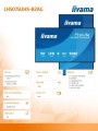 IIYAMA Monitor 50 cali LH5075UHS-B2AG,24/7,VA,ANDROID.11,4K,500cd,3xHDMI,DP, RJ45,2x10W,2xUSB,WiFi,4/32GB,24/7,A311D2, full daisy chain, 362320
