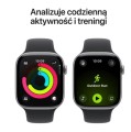 Apple Watch Series 11 GPS+Cellular koperta 46 mm z aluminium w kolorze gwiezdnej szarości, pasek sportowy w kolorze czarnym - rozmiar S/M 362324